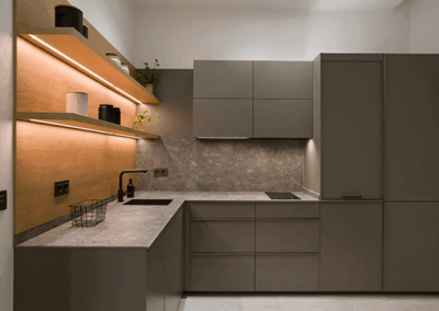 Cocina gris visón